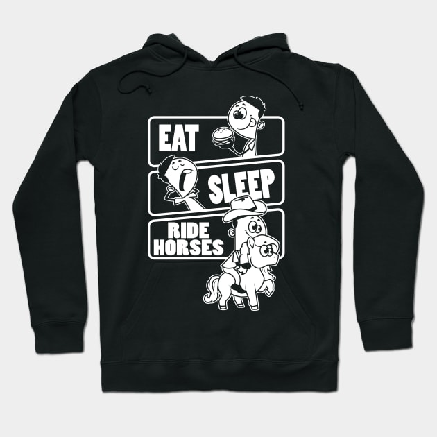 Eat Sleep Ride Horses Repeat - Horse Lovers design Hoodie by theodoros20